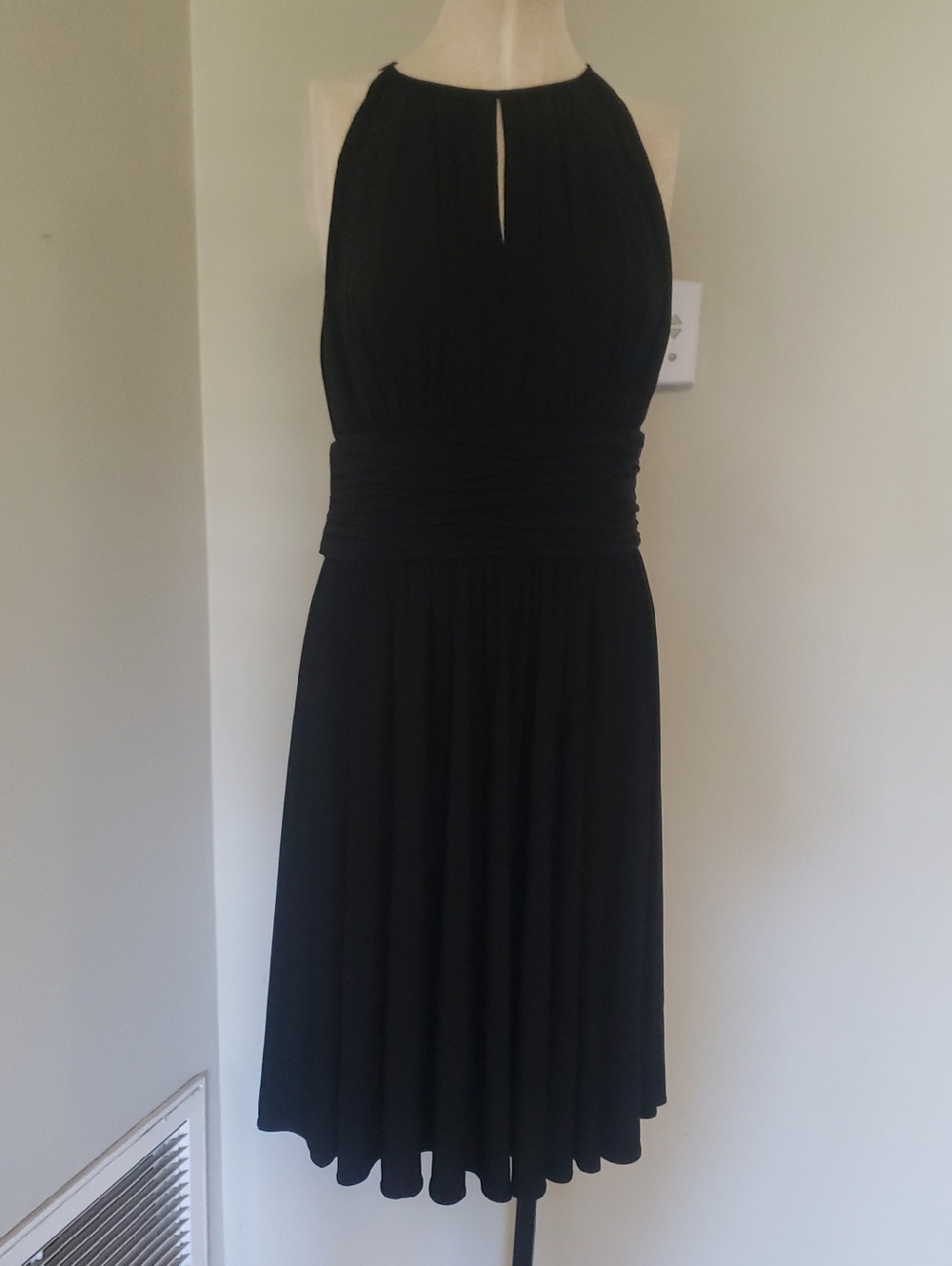 White House Black Market Black Halter Midi Dress